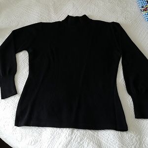 Vintage black Harve Benard mock turtle neck  Sz. M